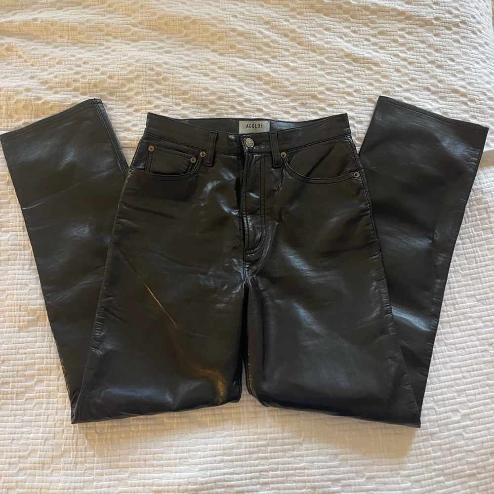 Agolde Recycled Leather 90’s Pinch Waist Pants